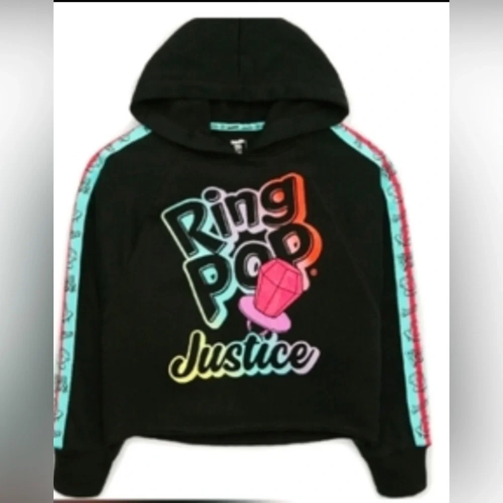 Justice Girls Ring Pop Bazooka Collab Hoodie, Sizes Large 12-14